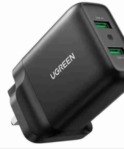 UGREEN CD161 USB Fast Charger UK (Black) UG- 70164