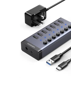 UGREEN USB 3.0 7-Port Hub-12V2A (DC: 5.5) Power Supply (UK) (UG- 90306)