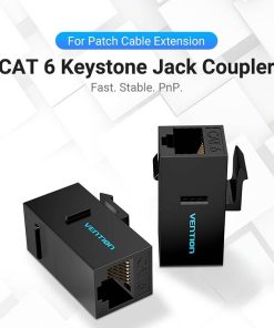 Vention Cat.6 Utp Keystone Jack Coupler 10 Pack Black – IPGBO-10