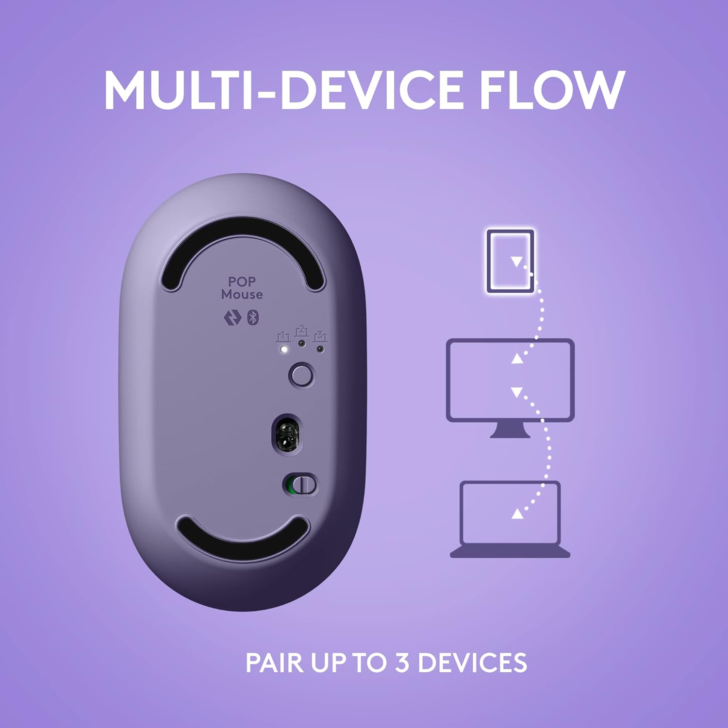 Logitech POP Wireless Mouse with Emoji Button Function - Image 3