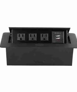 Nexa Black Pop-up Multifunction Socket with Cable Socket