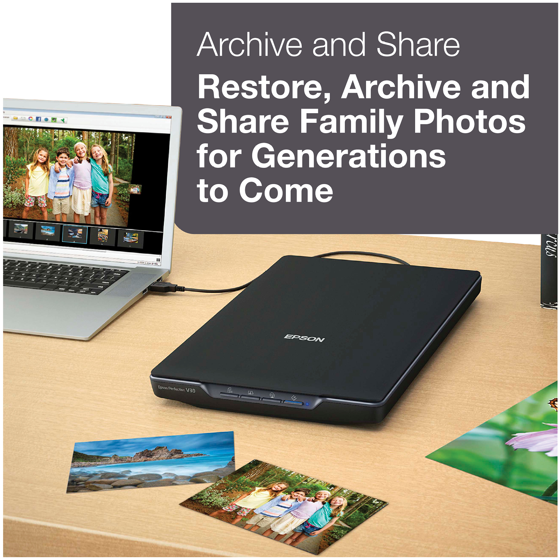 Epson Perfection V39 Color Photo & Document Scanner - Image 2