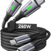 Iniu Usb C to Usb C Cable, 240w Fast Charging 6.6ft