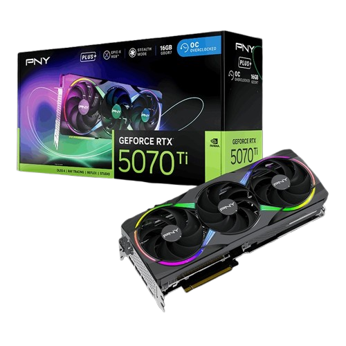 PNY GeForce RTX 5070 Ti Triple Fan Plus Models VCG5071T16TFXPB1-O