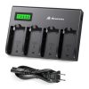 Powerextra 4-Channel Battery Charger With LCD Display for Sony Np-F970