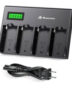 Powerextra 4-Channel Battery Charger With LCD Display for Sony Np-F970