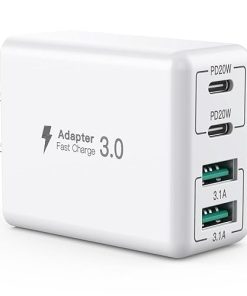 USB-C Charger Block, 40W 4-Port Fast Charger iPhone 16
