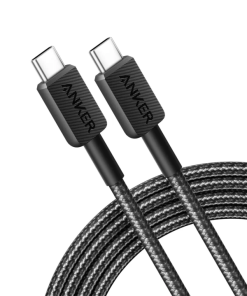 ANKER 322 USB-C to USB-C Cable 3ft Braided Black A81F5H11 Fast Charging Data Cable