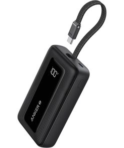 ANKER Power Bank 10000mAh 30W with Built-In USB-C Cable Black