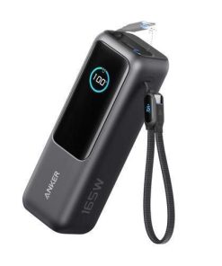 Anker Power Bank (25,000mAh, 165W, Built-in USB-C and Retractable Cable)