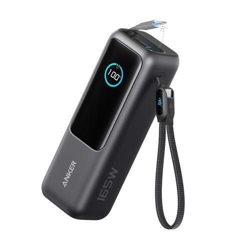 Anker Power Bank (25,000mAh, 165W, Built-in USB-C and Retractable Cable)