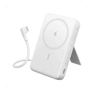 Anker Zolo Wireless Power Bank (10,000mAh, 30W, Built-in USB-C Cable) White