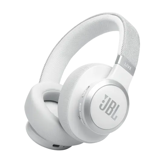 JBL Live 770NC Wireless Noise Cancelling Headphones White – Over-Ear Bluetooth Headphones with JBL Signature Sound