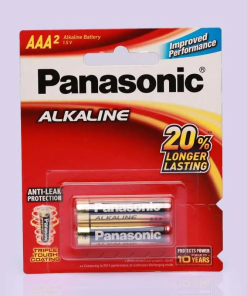Panasonic Alkaline AAA Batteries 2 Pack Long Lasting 1.5V Power